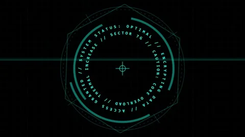 Abstract Orbital HUD Typography Motion Graphic Element Stock Footage 345515865