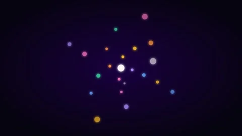 Abstract Orbiting Particles Seamless Loop 4K — Atomic Motion Background 스톡 동영상 333780087