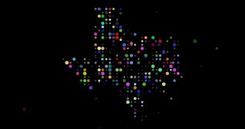 Abstract Orbs Building Texas State Map Stock Footage 322614912