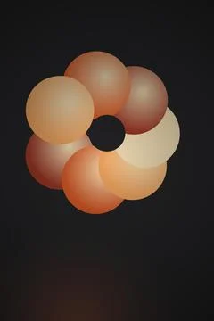 Abstract Orbs in Dark Background 스톡 사진
