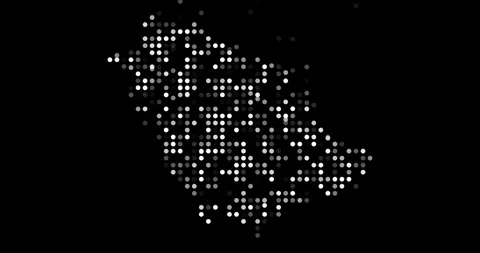 Abstract Orbs Drift Assembling Saudi Generative Silhouette Design Stock Footage 317008510