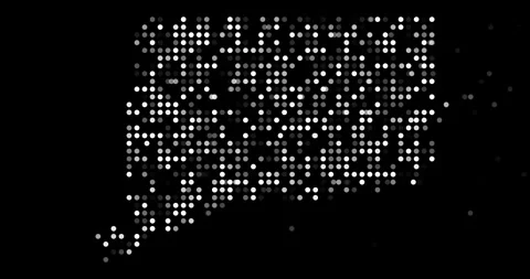 Abstract Orbs Visualizing the Connecticut Map Outline Loop Stock Footage 320448454