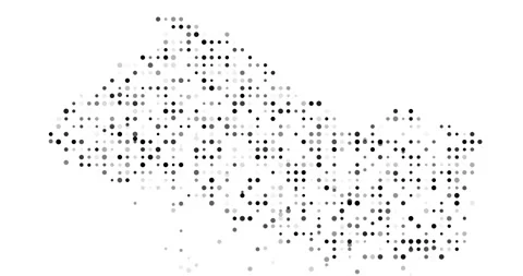 Abstract Orbs Visualizing the El Salvador Map Outline Loop Stock Footage 320567225