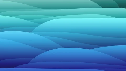 Abstract organic background of moving cloudy shapes, cold green and blue Stock Footage 114072089