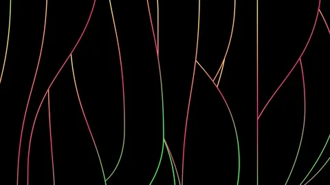 Abstract organic background of moving threads graded in pink, green and orange Stock Footage 114072547