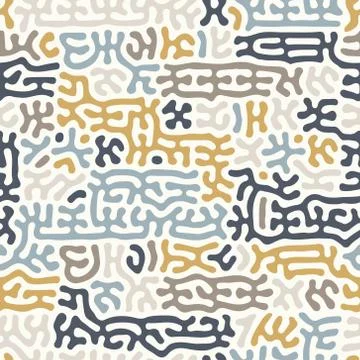 Abstract organic background, natural maze labyrinth, reaction diffusion patte Stock Illustration