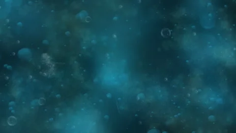 Abstract Organic Blue Background with Bubbles and Watery Ambiance Stock Footage 307295587