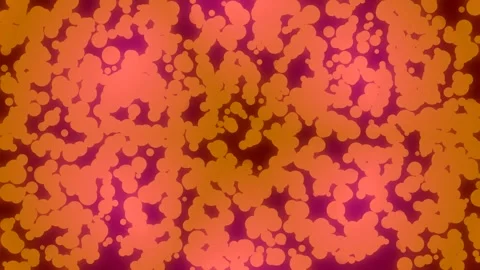 Abstract Organic Bubbles Flowing Background - Orange Yellow Purple Gradient Stock Footage 331369536