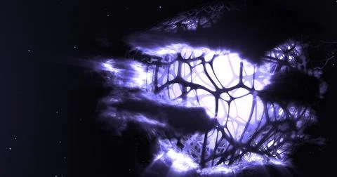 Abstract organic cell sphere with slime and smoke texture. Futuristic render イラスト素材