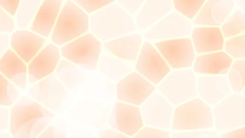 Abstract Organic Cells Mosaic Pattern Background - Glowing Orange and Yellow Stock Footage 331345622