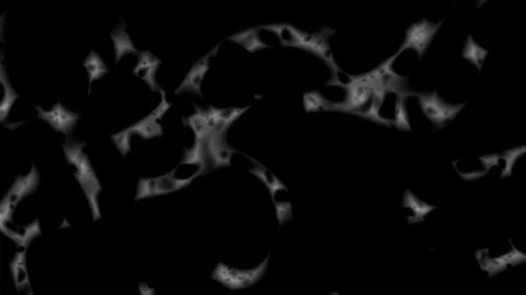 Abstract organic cellular structures glowing ethereal light particles float.. Video stock 319216904