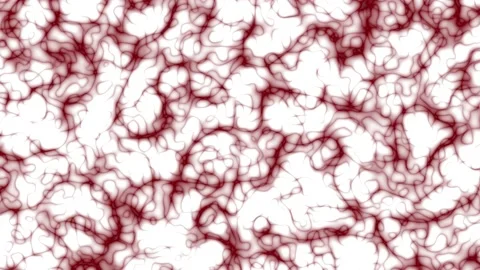 Abstract organic dynamic animated curved lines, shapes transforming. 3D render Stock-Footage 159678569