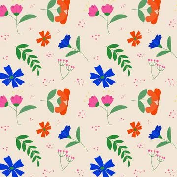 Abstract organic floral pattern background. Vector. Stock Illustration