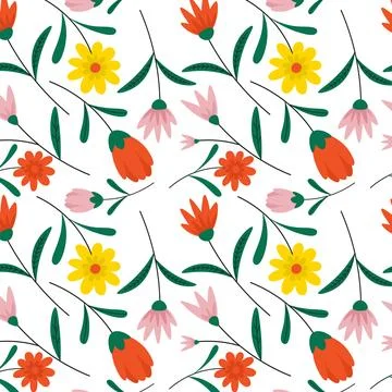 Abstract organic floral pattern background. Vector. Stock Illustration