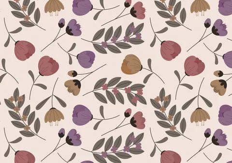 Abstract organic floral pattern background. Vector. Stock Illustration