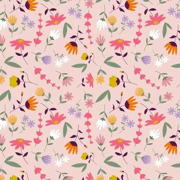 Abstract organic floral pattern background. Vector. Illustrazione stock