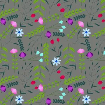 Abstract organic floral pattern background. Vector. Stock Illustration