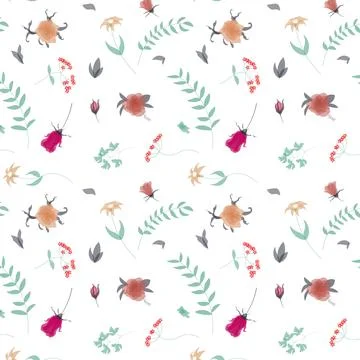 Abstract organic floral pattern background. Vector. Stock Illustration
