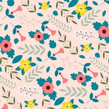Abstract organic floral pattern background. Vector. Stock Illustration