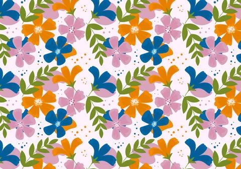 Abstract organic floral pattern background. Vector. Stock Illustration