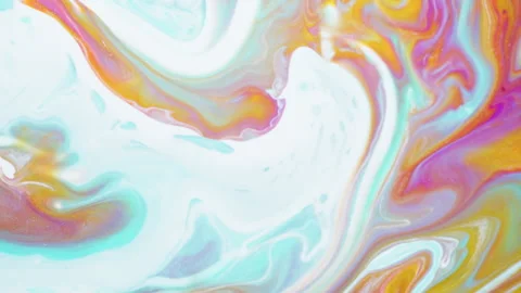 Abstract organic fluid marble background with vibrant multicolor paint swirls 스톡 동영상 331722099