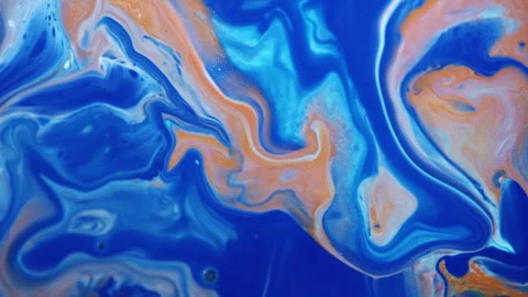 Abstract organic fluid marble background with vibrant multicolor paint swirls 스톡 동영상 331725807