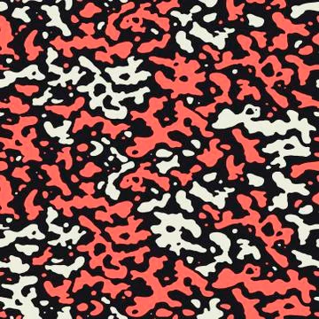 Abstract organic fluid seamless pattern. Irregular diffusion reaction Stock Illustration