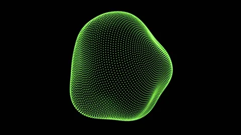 Abstract organic form morphing on black background seamless loop Stock Footage 327548820