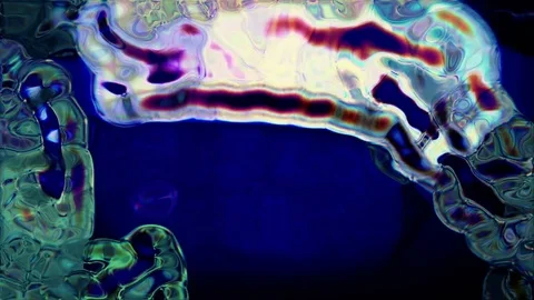 Abstract organic forms flicker and shift - Video Background 1383 HD, 4K Stock Footage 74182329
