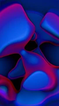 Abstract Organic Forms - Soft Gradient Shapes in Blue and Purple Tones Stock Illustration