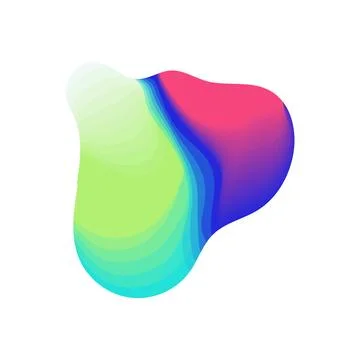Abstract organic gradient shape blending fluid colors イラスト素材