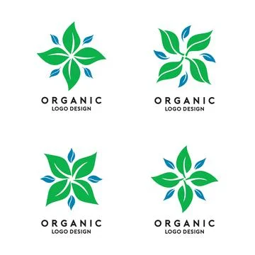 Abstract Organic Logo Template Stock Illustration
