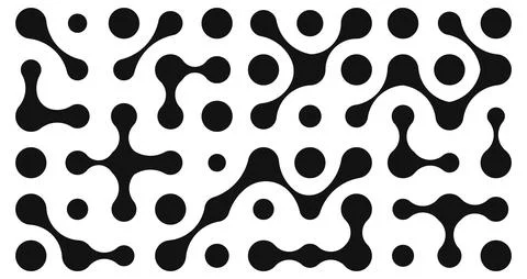 Abstract organic metaball pattern with smooth curved shapes on light backgrou イラスト素材