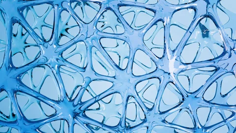 Abstract organic net animation. 3d render, realistic design, looped background Video stock 280214456