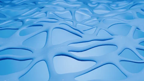 Abstract organic net animation. 3d render, realistic design, looped background Stock Footage 280316345