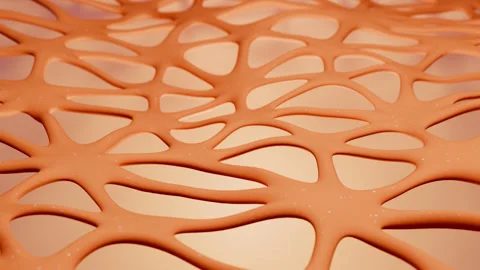 Abstract organic net animation. 3d render, realistic design, looped background Stock Footage 280353887