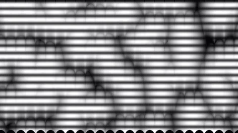 Abstract Organic Network Pattern Morphing with Digital Scanlines Overlay Stock Footage 341543462