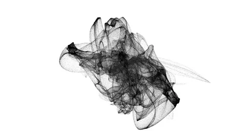 Abstract Organic Particle Murmuration - Seamless Loop. Stock Footage 336792982