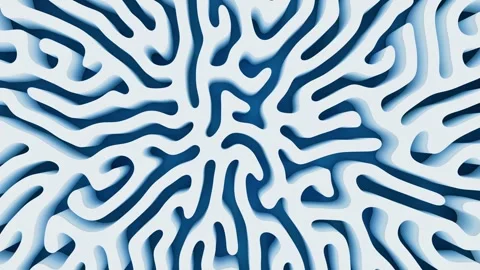 Abstract organic reaction diffusion process with a smooth transition, formi.. Stock Footage 332338384