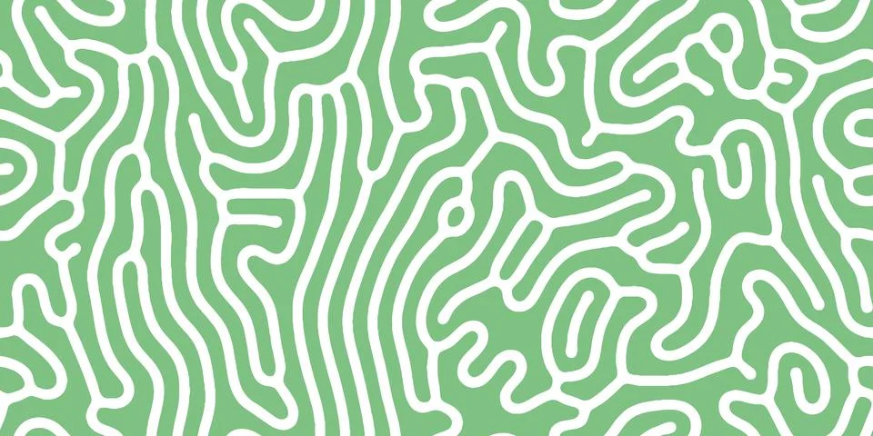 Abstract organic seamless pattern in black and white Stock Illustration