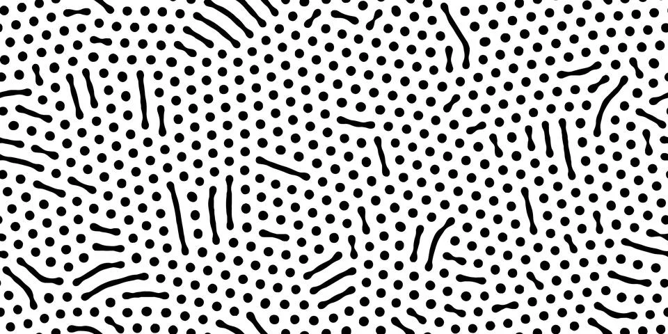 Abstract organic seamless pattern in black and white Illustrazione stock