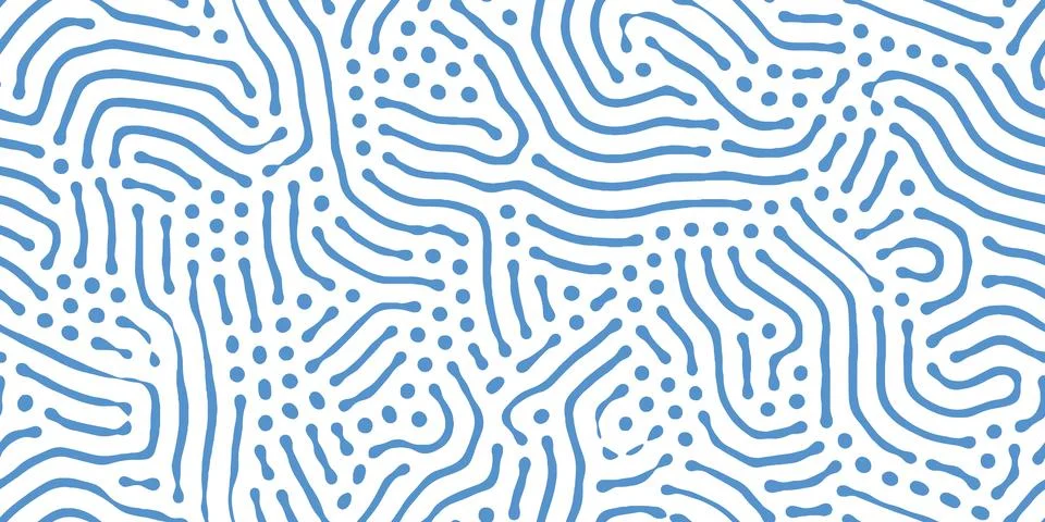 Abstract organic seamless pattern in black and white イラスト素材