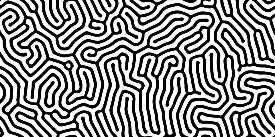Abstract organic seamless pattern in black and white 스톡 일러스트