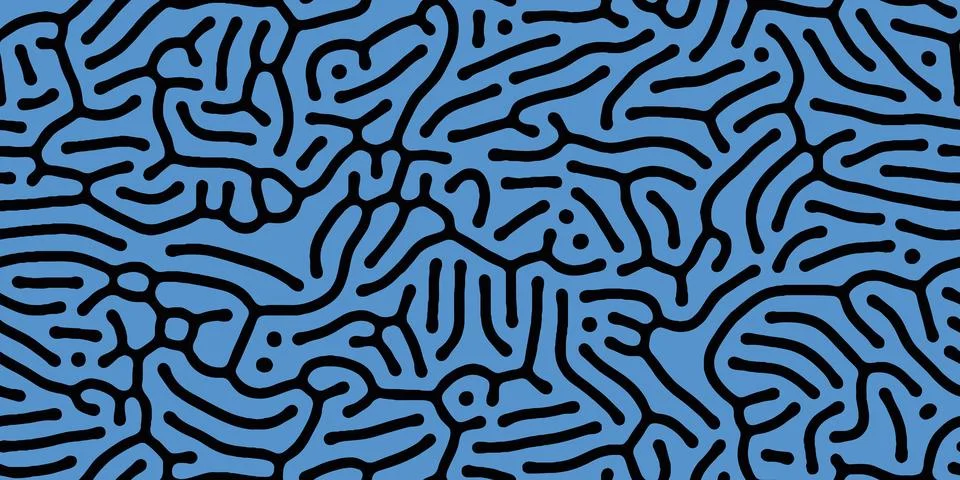 Abstract organic seamless pattern in black and white 库存插图