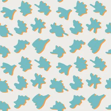 Abstract organic seamless pattern. Trendy pastel color square backdrop with Stock Illustration