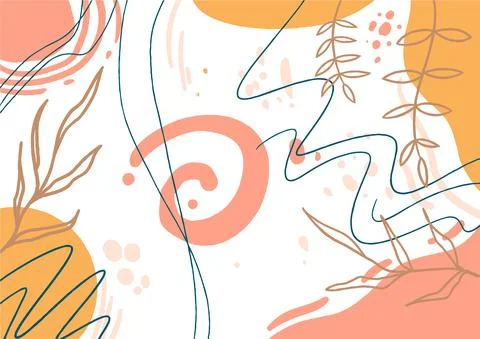 Abstract organic shape background in vector style Stock Illustration