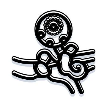 Abstract organic shape creating a rhythmic pattern Stock Illustration