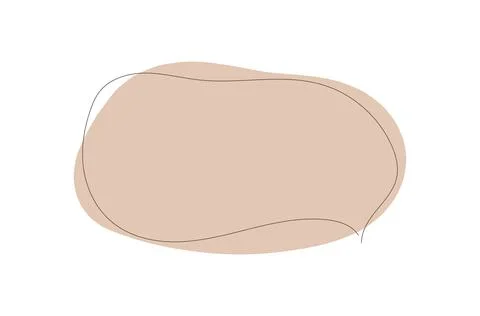 Abstract organic shape with delicate line art on transparent or white Stock Illustration