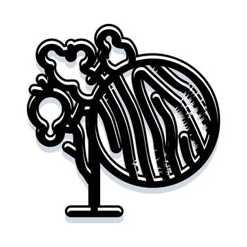 Abstract organic shape design with circular pattern Stock Illustration