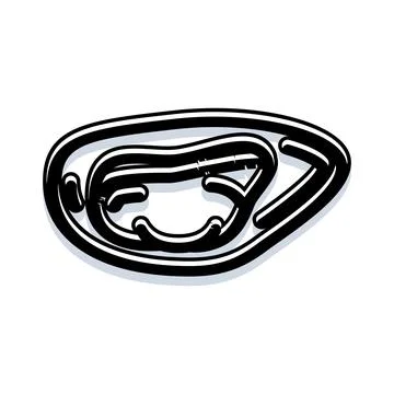 Abstract organic shape doodling a stylized amoeba Stock Illustration